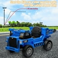 thumbnail image 3 of 12V Ride-On Dump Truck with Remote Control, Electric Cars for Kids with Dump Bed, Shovel, Ride On Construction Vehicle with USB, Mp3, Music Player, 3 of 8