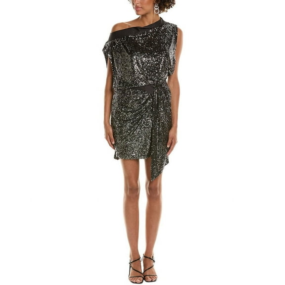 Halston womens Tyler Cocktail Dress, 10, Grey