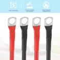 thumbnail image 4 of Uxcell 2 PCS 8 AWG Gauge Battery Cable Wire 3FT Length 5/16" Diameter Positive and Negative Copper Alternator Connector Extender with SC Terminals for Car RV Golf Cart Marine, Red Black, 4 of 6