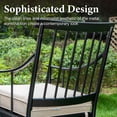 thumbnail image 5 of SUMMIT LIVING 9-Piece Outdoor Patio Dining Set with Large Square Table &  Swivel Chairs for 8, Black & Beige, 5 of 16