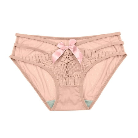

Lace Underwear For Women No Show Bikini Panties Ladies Hipster Stretch Underpants Silky Tactile 5 Pack