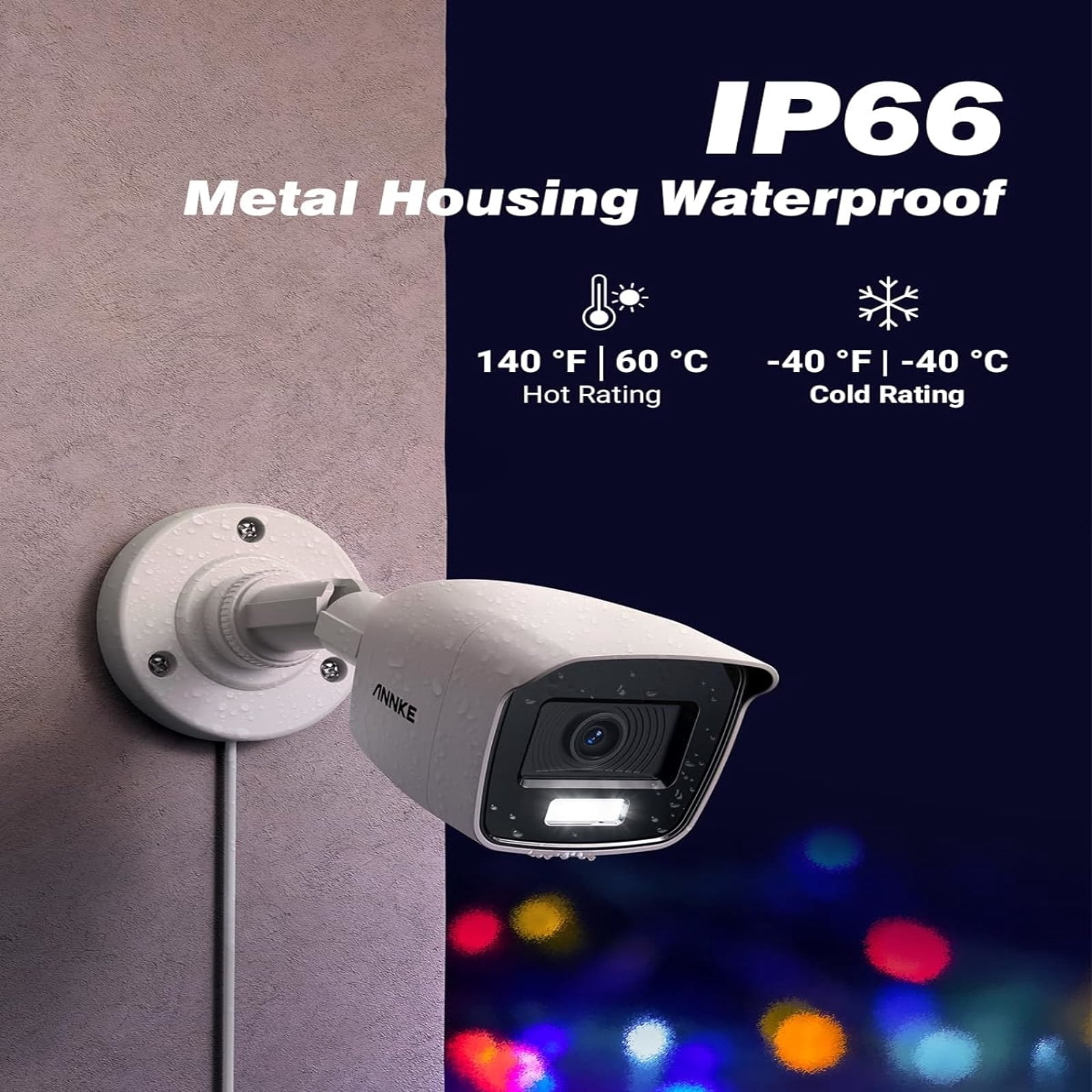 ANNKE 1080p 4PCS Color Night Vision Security Camera, 4-in-1 AHD/TVI/CVI/CVBS CCTV Bullet Wired Add–on Camera, 2.8mm Lens, IP66 Weatherproof Cam for Indoor/Outdoor (BNC Cable & Adapter Included)