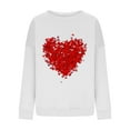 thumbnail image 5 of ZyeKqe Valentines Sweatshirt Women Fleece Lined Crewneck Loose Comfy Pullover Casual Graphic Printed Long Sleeve Tops, 5 of 6