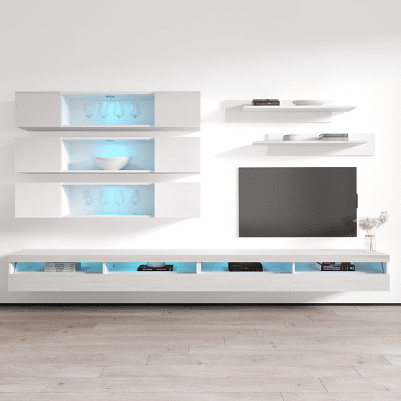 Fly J3 35TV Wall Mounted Floating Modern Entertainment Center