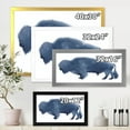 thumbnail image 4 of Designart 'Navy Blue Bison Silhouette On White' Farmhouse Framed Art Print, 4 of 4
