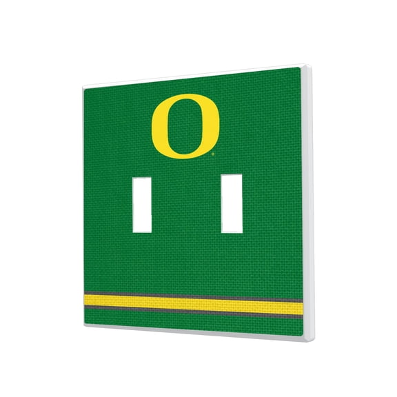 Oregon Ducks Stripe Design Double Toggle Light Switch Plate