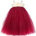 thumbnail image 5 of Vestido de tul con tutú para niña de las flores, largo hasta los tobillos, para niña, de princesa, para fiesta de boda, desfile de niños, 5 of 5