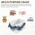 thumbnail image 7 of Large Lidded Foldable Storage Baskets Cubes Boxes Lids Bin for Home Bedroom Office Blue Marble with Gold, 7 of 7