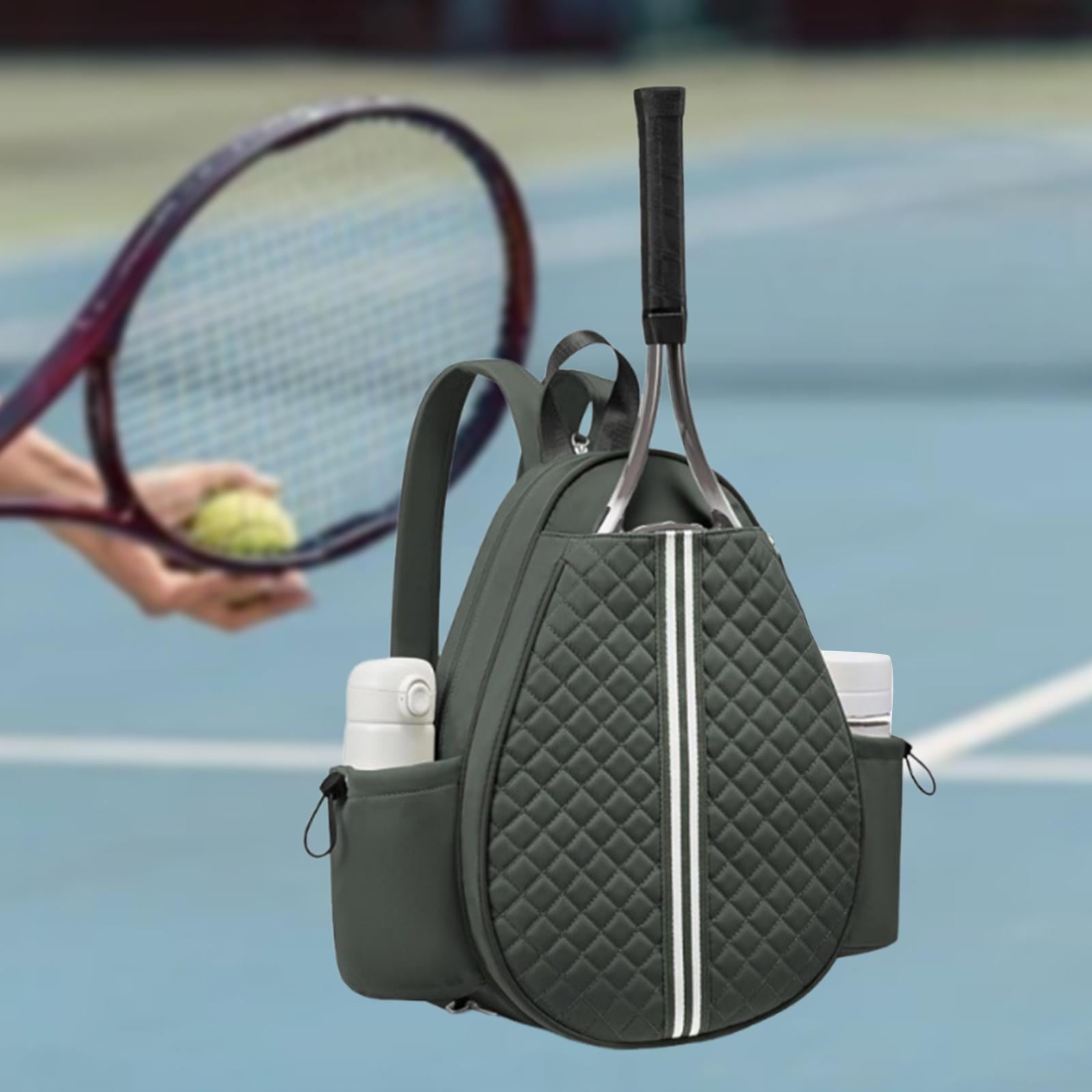 DimyFew Outdoor Tennis Pickleball Bag Lightweight Badminton Racket Bag with Side Pockets Green