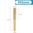 thumbnail image 1 of Greenne 6Mm Shank Vacuum Brazed Diamond Burr Head Grinding Rotary File For Stone Steel, 1 of 7