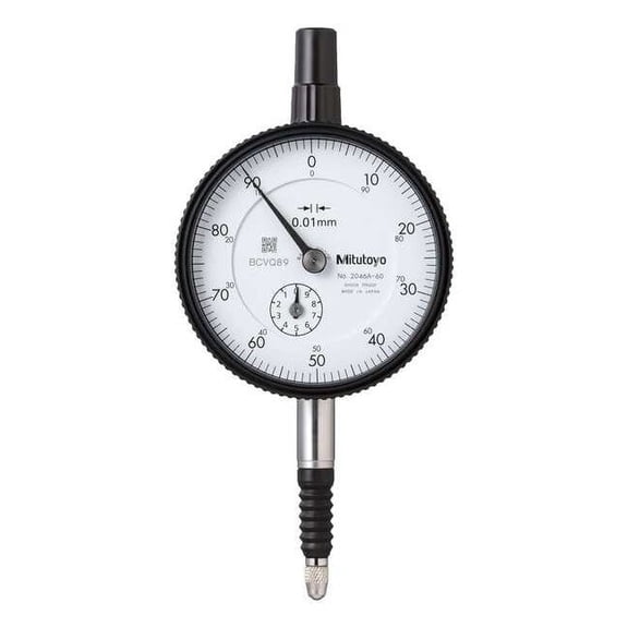 Mitutoyo Dial Indicator,0 to 10 mm,White 2046A-60