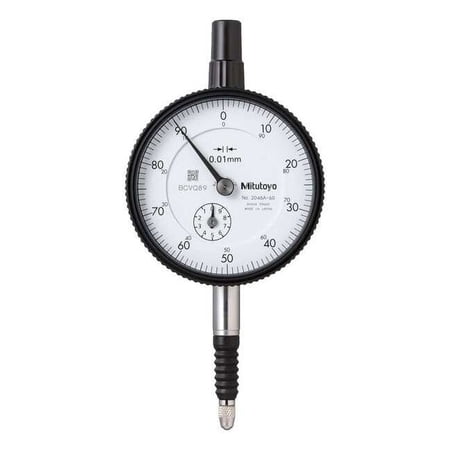 Dial Indicator,0 to 10 mm,White 2046A-60