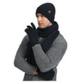 thumbnail image 3 of snilers Beanie for Men Women Thickened Warm Fleece Lined Winter Hats Scarf and Gloves 3 Piece Outfits Soft Cozy Beanies Hats Neck Warmer and Glove Matching Set, 3 of 6