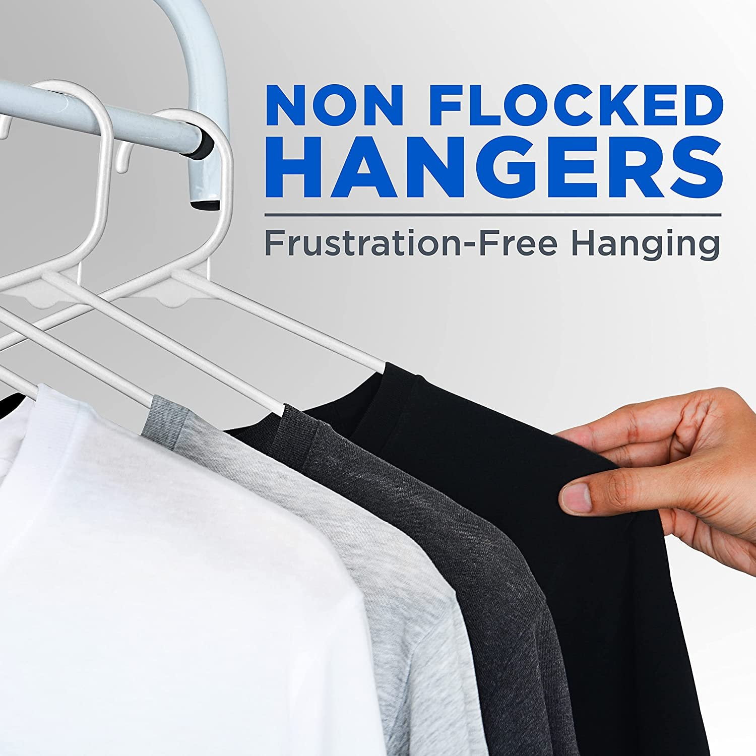 Wholesale Plastic Clothes Hangers Non Slip Custom Flocked Organizer Hangers  for Cloths Velvet Hangers 10 Pack - AliExpress