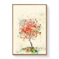 thumbnail image 2 of wall26 Floating Framed Canvas Wall Art for Living Room, Bedroom Vintage Flower Abstract Colorful Painting Canvas Prints for Home Decoration Ready to Hang - 24x36 inches, 2 of 4