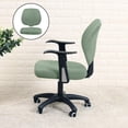 thumbnail image 3 of GROWTH TANK Polyester Fiber Slipcover Split Removable Armchair Cover for Dining Chair Office Cyan, 3 of 7