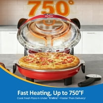 Sunvivi Indoor Electric Pizza Oven, 12" Countertop Pizza Maker with Stone, Peel, Viewing Window & Temp Control up to 770℉