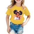 thumbnail image 1 of PMVFHDE Hauts Mignons pour Fille Hauts Tendance pour Fille 2025 Hauts d'Été Mignons Hauts à Manches Courtes pour Filles T-Shirt pour Filles T-Shirt Graphique Mignon à Col Rond Manches Courtes T-Shirt d'Été Jaune, 11-12 Ans, 1 of 5
