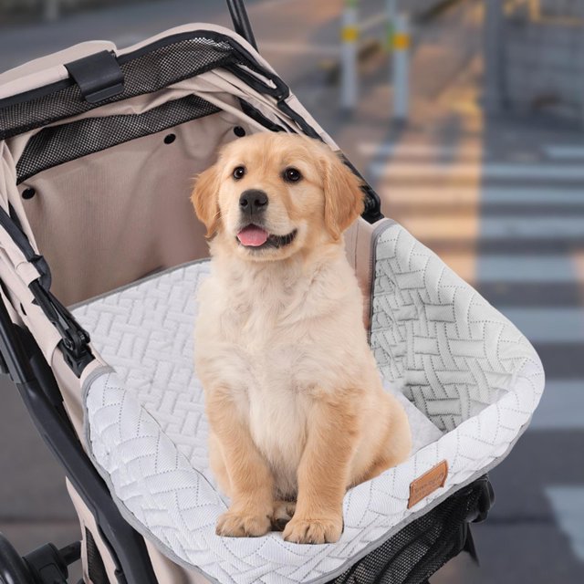 Cojín para cochecito de perro, funda para mascotas, cómodo y portátil, almohadilla para perros y gatos, para cochecitos de uso