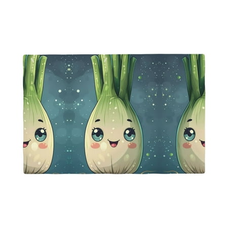 

Table Placemats Set of 4 - Adorable Kawaii Fennel Character 12x18 In Faux Linen Double Heat Resistant Place Mats Cloth Indoor/Outdoor Placemats Washable Table Mats for Dining Kitchen Party