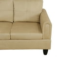 thumbnail image 5 of Hommoo Flannel 4-Seat Couch Sofa Set, L Shaped Couch Living Room Sofa Set, Sectional Sofa for Home, Apartment, Dorm, Beige(Without Ottoman), 5 of 6