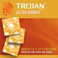 thumbnail image 6 of Trojan Ultra Ribbed Latex Lubricated Condoms for Men, 3 Count, 6 of 9
