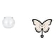 thumbnail image 1 of Jarrón acrílico con forma de mariposa para pecera, reloj decorativo para dormitorio, sala de estar, oficina, comedor, habitación infantil, estilo rúst, 1 of 8