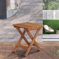 thumbnail image 5 of 14" Wooden Foldable Outdoor Stool Collapsible Camping Seat Portable Garden Chair, 5 of 10