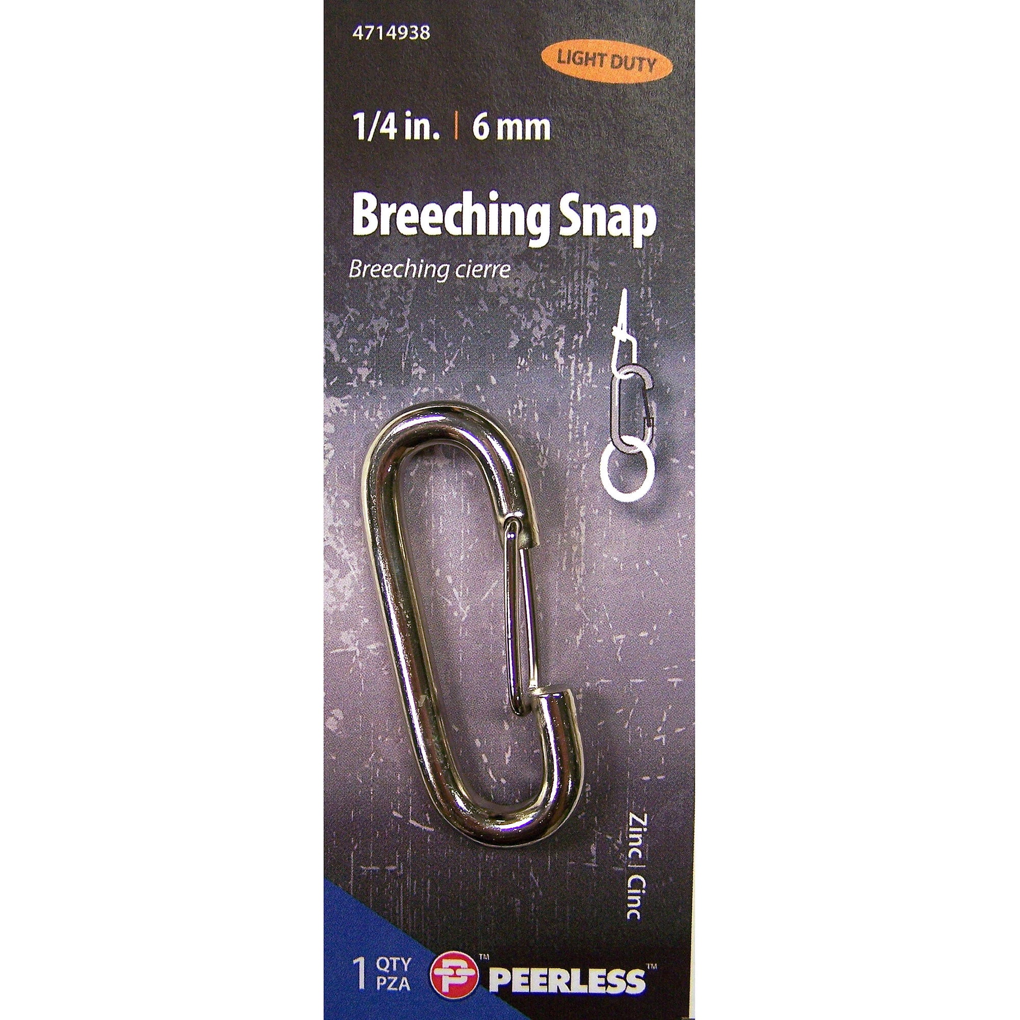 3114BC 5/16 X 2-1/4 Inch Breeching Snap - Zinc Plated Heavy Duty Snap For Harnesses