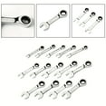 thumbnail image 3 of BUYISI 1Pcs 8-19mm 72 Tooth Short Handle Ratchet Socket Wrench Spanner Auto Repair Tool 14mm, 3 of 8
