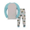 thumbnail image 3 of QEFJNO 2 Pieces Toddler Little Boys Pajamas Long Sleeve Cotton Pjs Kids Sleepwear Sets 2-9 Years - Train, 3 of 10
