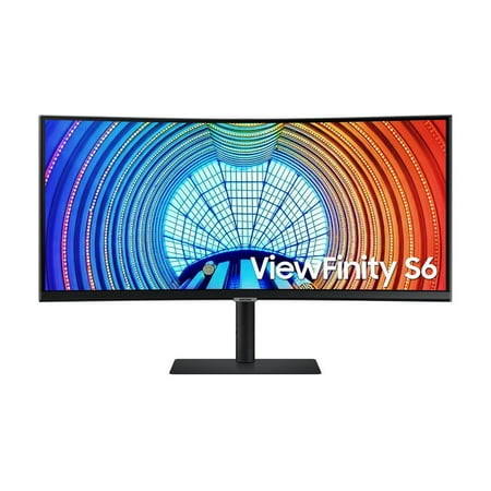 Samsung ViewFinity S34A654UBN 34" UW-QHD Curved Screen LED LCD Monitor - 21:9 - Black - 34" Class - Vertical Alignment (VA) - 3440 x 1440 - 1.07 Billion Colors - FreeSync - 350 Nit - 5 ms -