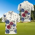thumbnail image 4 of Jeiento Couples Matching Golf Shirts Relaxed Fit Outdoor Running Sweatshirts Couples Athletic Outfits Matching Sets Gym Workout Jogging Exercise, Patriotic Star Flowers Print, Men's S, 4 of 6