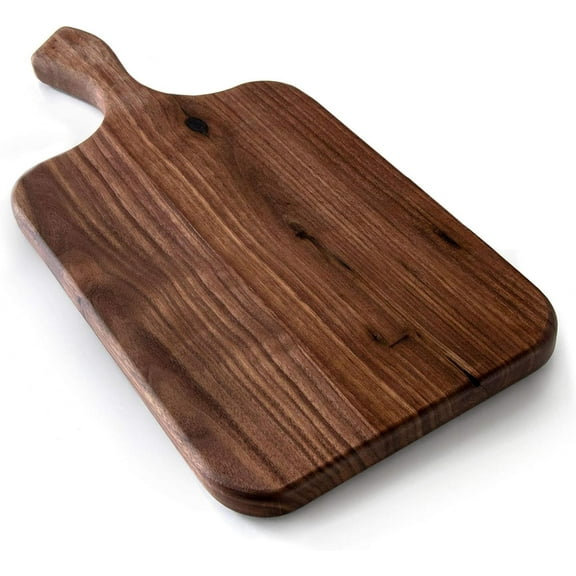 Brazos Home Dark Walnut Wood Cutting Board for Kitchen, Seasoned, Chopping Board, Wood Cheese Board, Charcuterie Platter, Ideal for Serving or Chopping Fruit, Vegetables, Cheese or Meat, 13x7, Medium