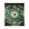 thumbnail image 2 of Hovilon Dark Green Boho Sun Moon Star Area Rug Vintage Astrology Floor Carpet, Crystal Velvet Non-Slip Washable Indoor Mat for Bedroom Living Room, 120x180 cm, 2 of 5