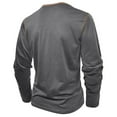 thumbnail image 3 of Miluxas Men's Henley Shirts Long Sleeve Casual Pullover T-Shirt Fashion Basic Button Shirtst Dark Gray, 3 of 5