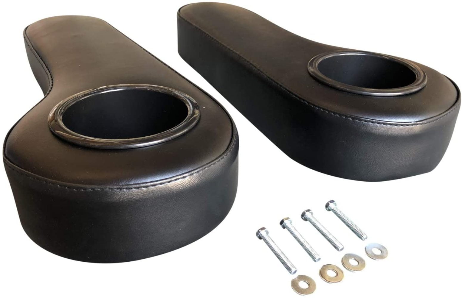 Golf Cart Arm Rest for Rear Seat Arm Cushion with Cup Holder Black