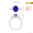 thumbnail image 4 of ANGARA Natural Solitaire Oval 1.9 ct Tanzanite and Diamond Promise Ring in 14K White Gold for Women (Size-9x7mm) | December Birthstone, Anniversary, Jewelry Gift for Women | Natural Tanzanite Ring, 4 of 9