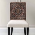 thumbnail image 3 of Retro Flower Chair Covers Set of 4 Art Carving Textures in Egyptian Style Chair Back Covers Stretch Removable Washable Slipcovers Protector for Dining Room Kitchen Party Decor, 3 of 5