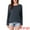 Blue, variant on DARING DIVA Long Sleeve Oversized Round Neck Sleepwear Shirts S Black