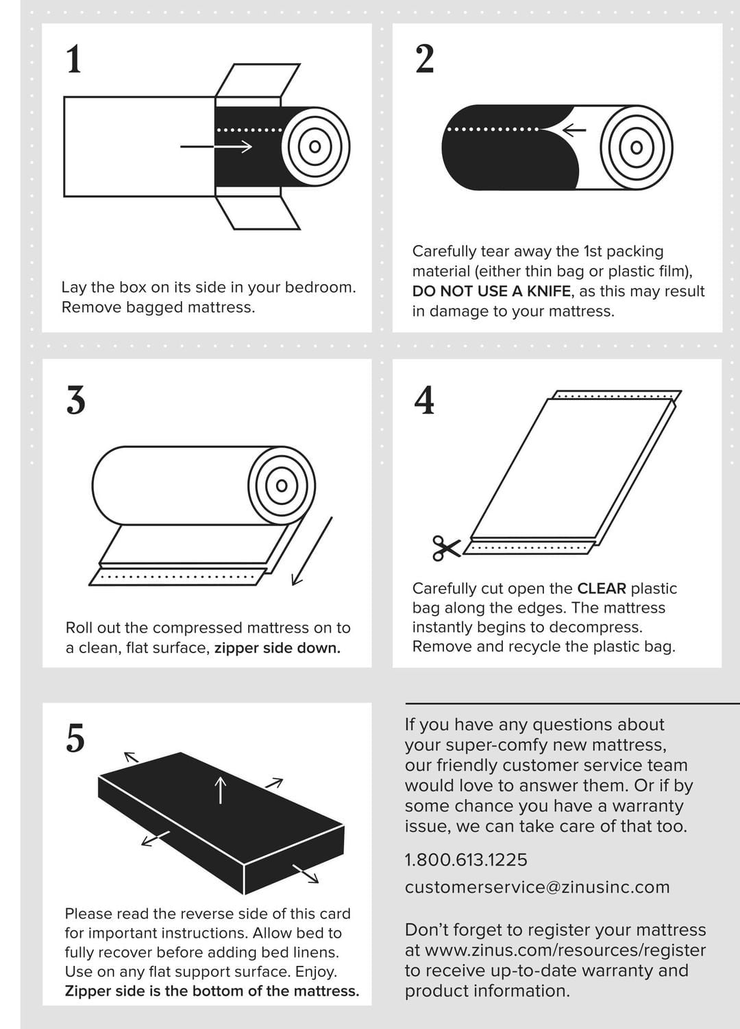 Zinus Spa Sensations 8 inch Hybrid Pocket Spring Mattress, Twin, Full, Queen