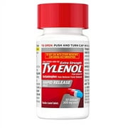 Tylenol Extra Strength Acetaminophen Rapid Release Gels for Pain & Fever Relief, 50 ct