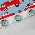 thumbnail image 4 of Castle Fairy Kids Fire Truck Curtains Pack of 2 (42x84 Each),Firefighter Car Curtains Blackout,Blue Red Bedroom Curtains,Breathable Home Decor, 4 of 6