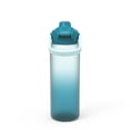thumbnail image 5 of Zak Designs Soft Paint 32oz Durable Plastic Liberty Straw Water Bottle (Ombre Blue), 5 of 10