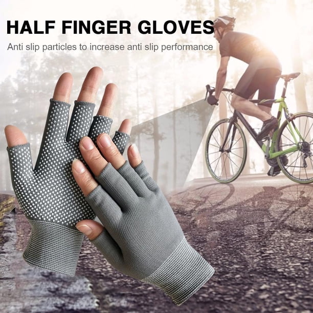 Bicicleta 10 guantes de pesca antideslizantes para bicicleta al aire libre sin dedos