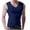 Navy, variant on GERsome Mens Tank Tops Solid Color Gym Sleeveless Muscle V-Neck Pullover T Shirts for Men's Fitness M-5XL