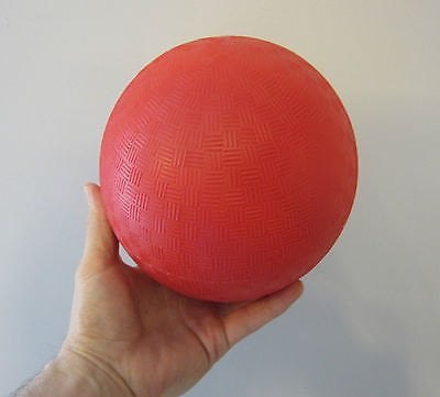 10 NEW KICKBALL DODGE BALLS SOCCER RED 9/" PVC PLAYGROUND RECREATION PARTY BALL