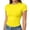 309#Yellow, variant on Womens Short Sleeve T Shirts - Summer Tops Slim Fit Y2k Basic Tee for Workout Complexion S