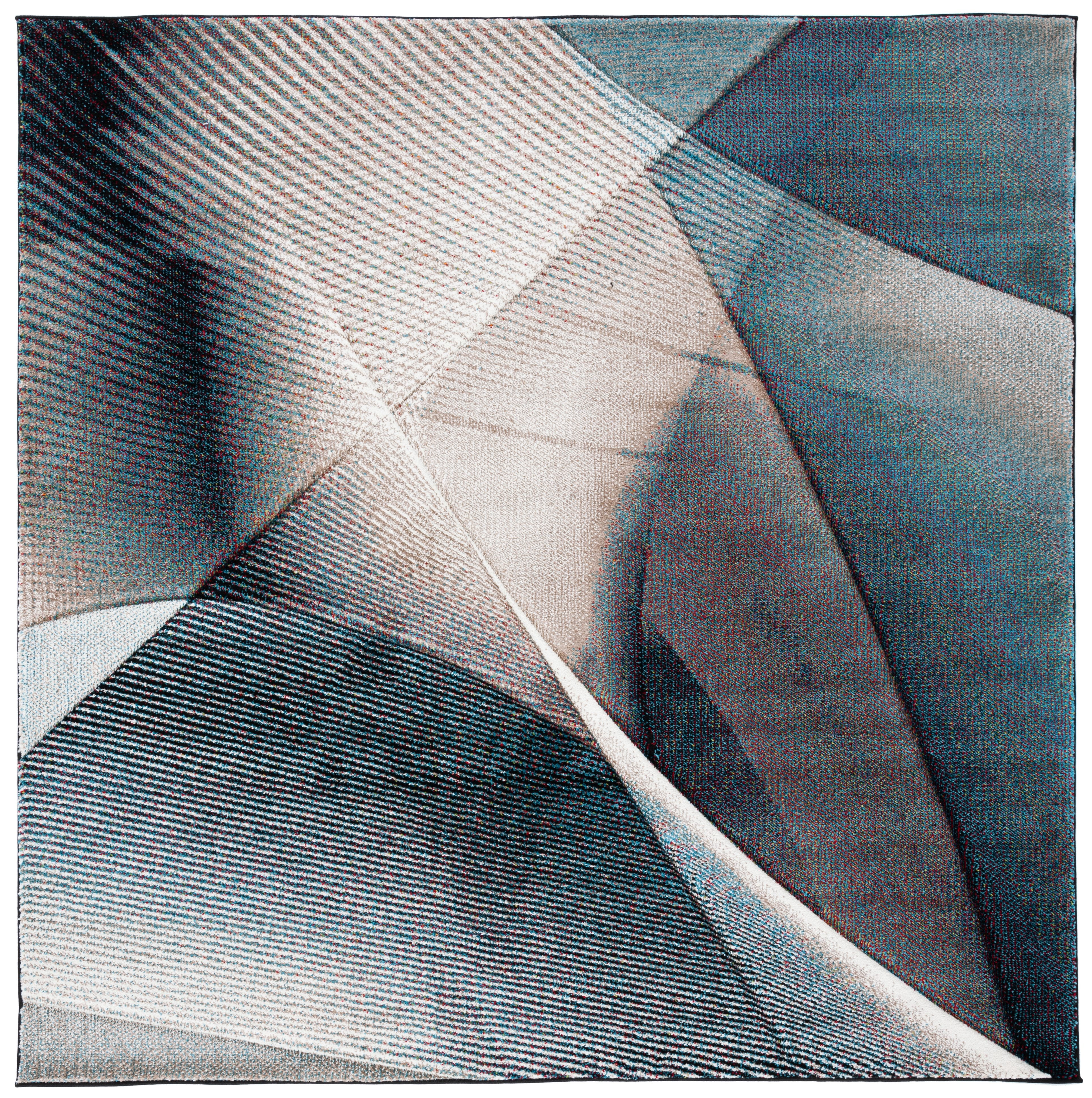 Safavieh Hollywood Celandine Abstract Area Rug, Beige/Blue, 5'3" x 5'3" Square