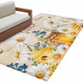 thumbnail image 2 of Area Rug 48×72in, Sweet Home Words Farm Bees Floor Carpet Living Room Rug, Farmhouses Wildflowers Daisy Non-Slip Welcome Mat Indoor Rugs for Bedroom Dining Room, 2 of 9